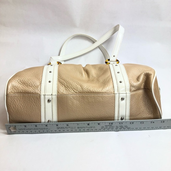 Maxx NewYork Signature Metallic Gold Shoulder Bag - Picture 7 of 12